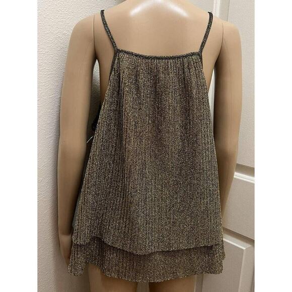 Gold Metallic Womens Blouse By A.N.A. size XL - Picture 3 of 8